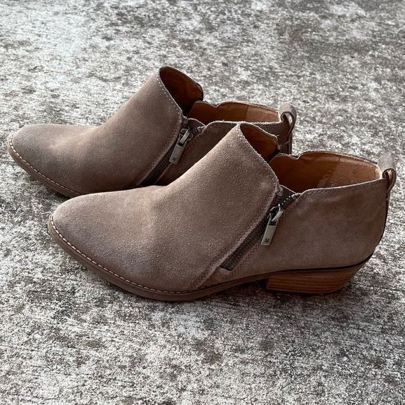 Lucky Brand Women's Faunia Booties Double Zip Tan Size 8.5M - Picture 6 of 8